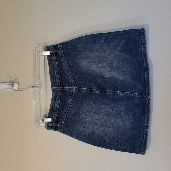 Gap Button Front Jean Skirt Mini Two Front Pockets Size 0 - Picture 6 of 12